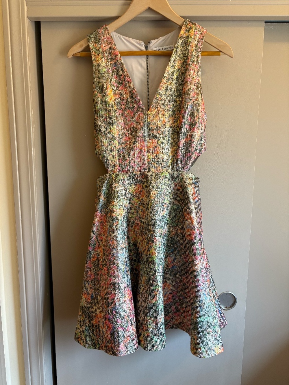 Alice + Olivia foil mini dress Size 2
